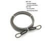 LORADAR 4mm Thick（5/32"） 7FT,15FT,30FT Braided Steel Coated Thin Security Cable