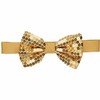 tiemart Gold Sequin Bow Tie