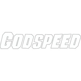 Nostalgia Decals Godspeed White Decal 11" x 2.7" in The United States