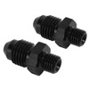 1 Pair AN4 to M8 Oil Cooler Fitting Adapter Black