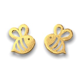 Girls' Bee Stud Earrings - Gold-Plated 925 Sterling Silver - Small Bee Earrings