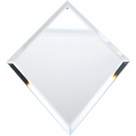Plymor 3mm Beveled Glass Mirror, 5 inch x 7 inch (Pack of 3) (Diamond-Shaped)