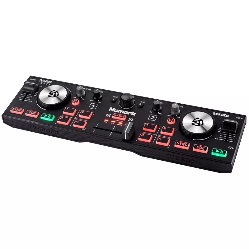 Numark DJ2GO2 Touch Pocket 2-Channel DJ Controller w EVA Travel
