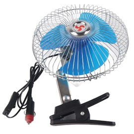 GOWENIC Ventilador Oscilante para Automóvil de 12 V 25 W, Ventilador Portátil con Clip, Función Giratoria de 180 Grados, Trabajo en Automóviles, Camiones, Barcos