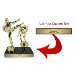 Kickass Trophy - Funny Office Award Kicked Butt 7" - Customize Now!