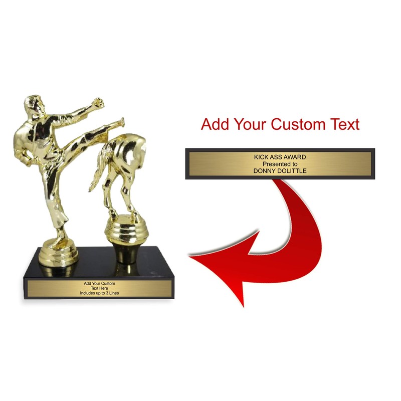 Kickass Trophy - Funny Office Award Kicked Butt 7" -