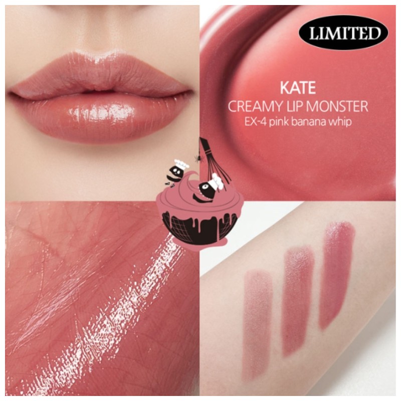 KATE Lip Monster Creamy Monster 3.0g, Color:EX-4 Pink Banana Whip