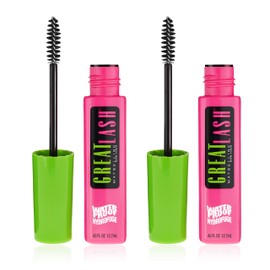 Maybelline New York Great Lash - Rímel impermeable para maquillaje, muy negro, 0.43 onzas líquidas (paquete de 2)                                     