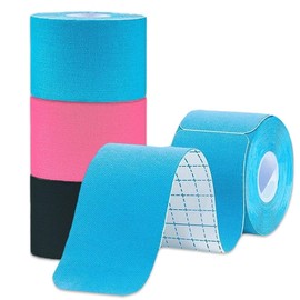 Waterproof Kinesiology Tape (3 Rolls, 60 Pre-Cut Strips) – Latex-Free Sports Support for Knee