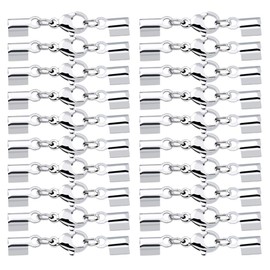 fanshiontide Pack of 20 Lobster Clasps Stainless Steel Chain Clasps Jewellery Lobster Clasp for Necklaces Bracelet DIY Jewellery Making