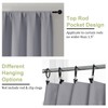 OWENIE Sally Silver Grey Blackout Curtains for Bedroom Living Room