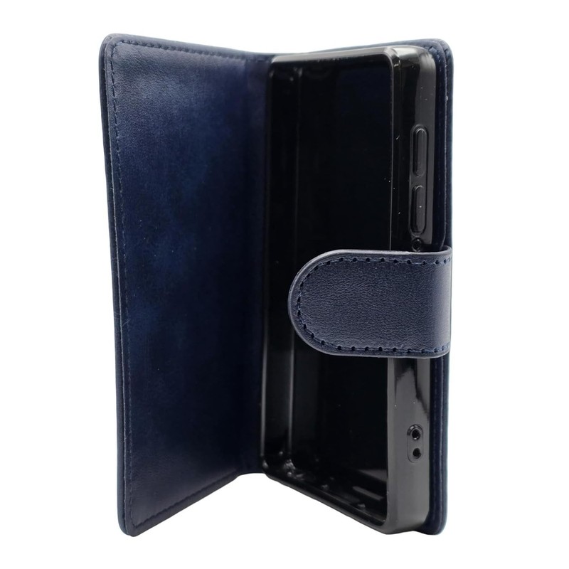 Samvix Leather Book Case for Q6 Music Player (Blue)