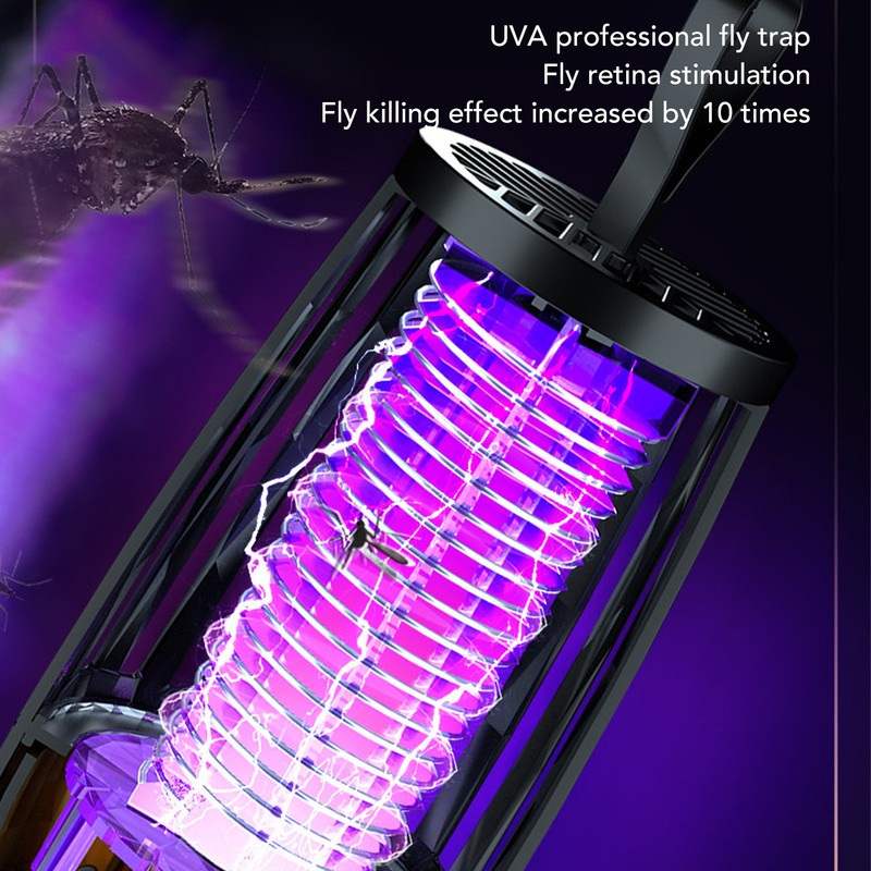 Electric Fly Killing Light PP USB Rechargeable Silent Fly Trap