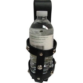 Leather Beverage Holder with Studs for Motorcycle or Belt