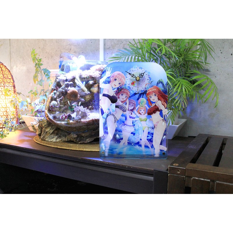 Seasonal Plants The Quintessential Quintuples Big Acrylic Table Clock, Approx.