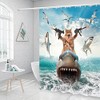 Grtuspr Funny Shower Curtain, Cat Shower Curtains Set with 12