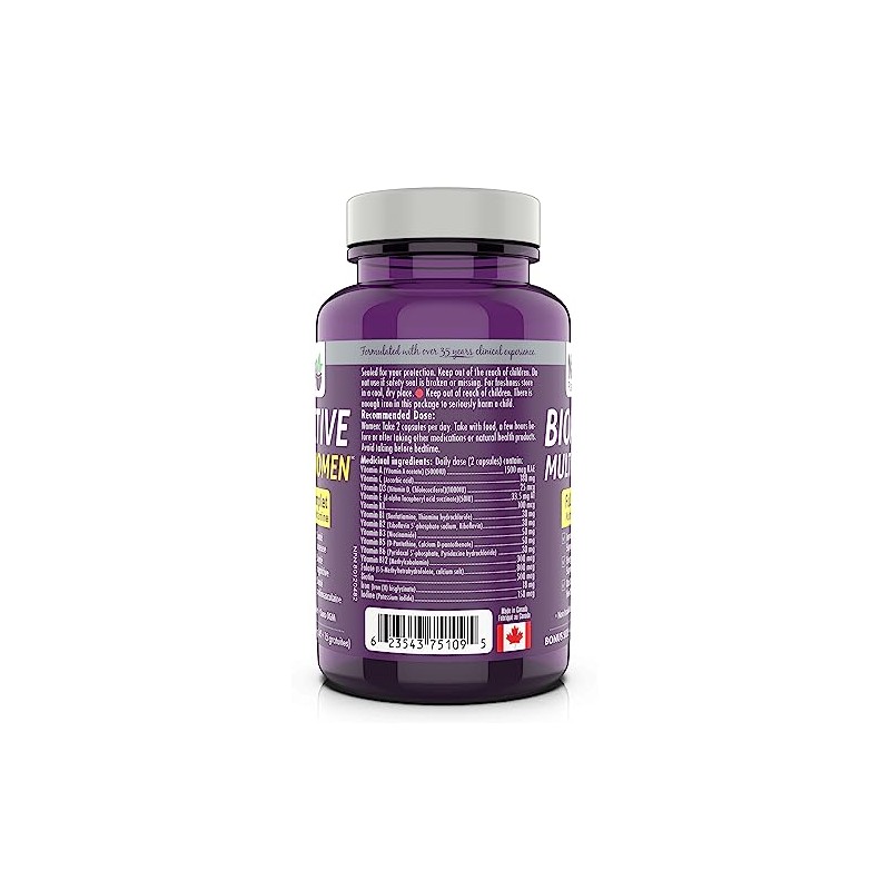 NAKA 60 vcaps Bioactive MULTI for Women, Full Spectrum, Multivitamin