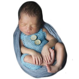 Vemonllas Luxury Fashion Unisex Newborn Baby Girl Boy Outfits Photography Props Rompers (Blue)