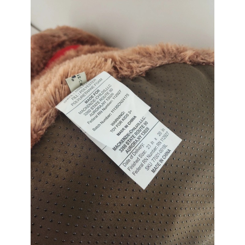 Mackenzie Plush Mac Bear Chair Childs 22" Tall, Brown, Handmade