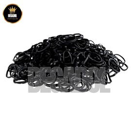 Paquete 500 Ligas Elásticas Gomas Para Cabello Niña Negras
