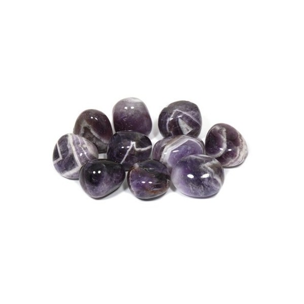 CrystalAge Chevron Amethyst Tumble Stone (20-25mm) - Pack of 10