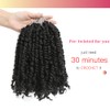 BOHOBABE Pre-twisted Passion Twist Crochet Hair 10 Inch Short Pre-looped