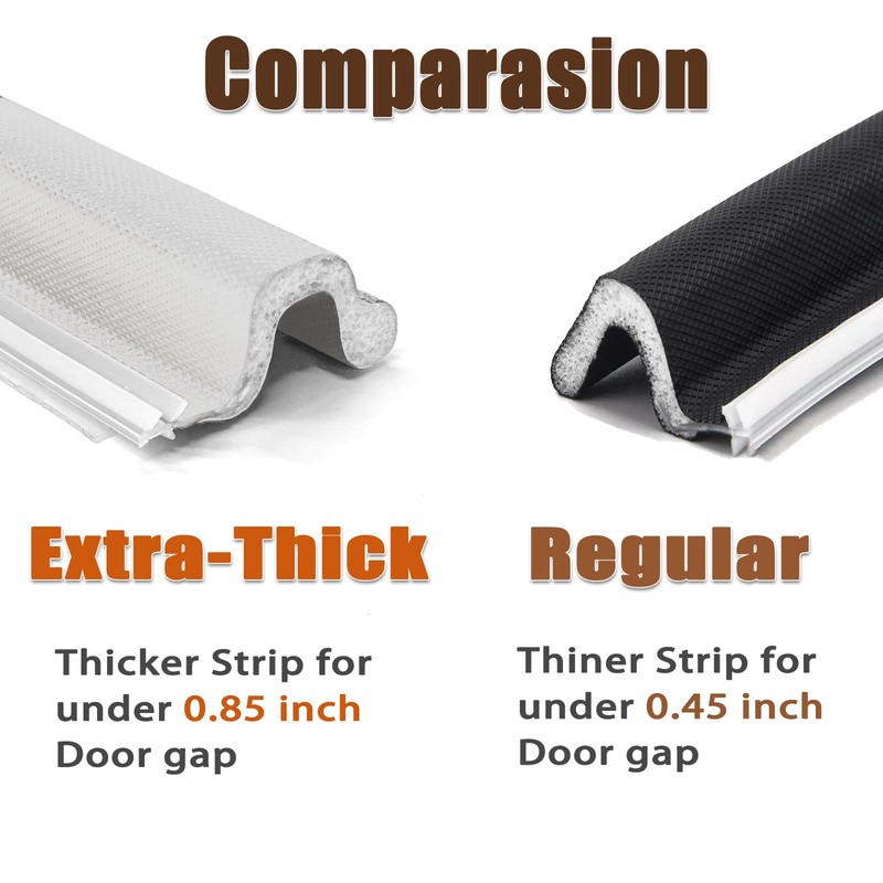 26 FT Door Frame Extra Thick Kerf Non-Adhesive Weather Stripping