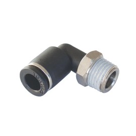 TOPRING 46.614 Maxfit Metric Polymer Push-to-Connect Fitting, Swivel Elbow Connector, Male Threaded, 6mm(O.D.) x M6(M), Pack of 10, Series 46
