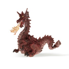 Papo -Hand-Painted - Figurine -The Enchanted World -Red Dragon with Flame -39016 - Collectible - for Children - Suitable for Boys and Girls - from 3 Years Old