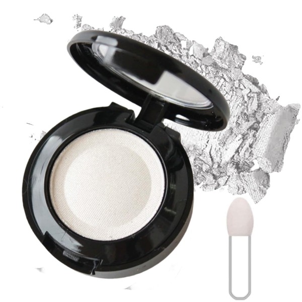 Shimmering White Eyeshadow with Long-lasting, Sweatproof Formula - High Pigment