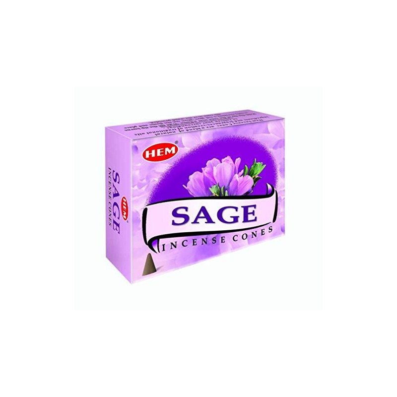 HEM Sage Incense Cones - 12 packs, 10 cones per