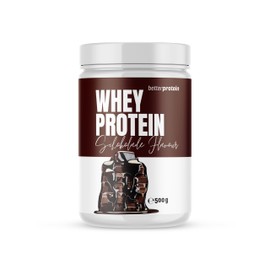betterprotein Whey Protein - Schokolade 500g - Produziert in Deutschland aus regionaler Milch - BetterProtein® - Eiweißpulver zum Muskelaufbau und Abnehmen - Dose