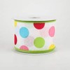 Polka Dot Wired Ribbon - 2.5 Inches x 10 Yards