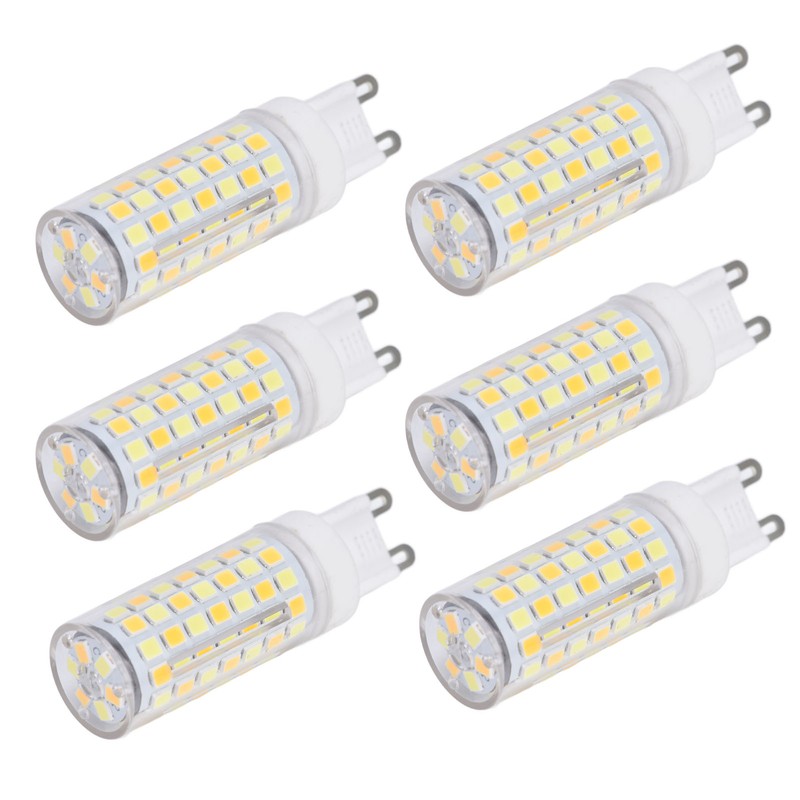 6pcs 90LED G9 Light Bulb 9W 220V Dimmable Soft Warm
