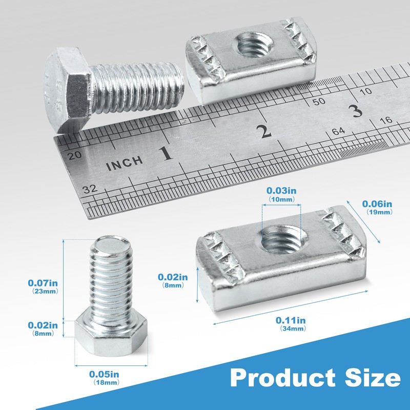 Camotokiit 4 Set Truck Bed Rail Bolts Nuts Cargo Tie