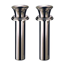 Grave Flowers, Premium Stainless Steel, Medium Insert, Brim, Tube Diameter: 1.7 inches (44 mm) (Extra Large), Ring Bottom Depth: 6.3 inches (160 mm), Set of 1 to 2 (W-44 (Extra Large)