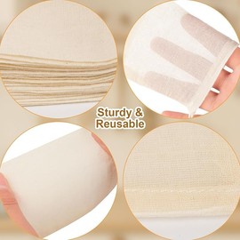 40 PCS Reusable Spice Bags - Muslin Bags with Drawstring, Empty Tea Bags, Cheese Cloth Bags for Straining Infusing