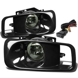 DNA MOTORING FL-HC99-SM Front Bumper Fog Light Driver & Passenger Side Enhance visibility [Compatible with 99-00 Honda Civic]