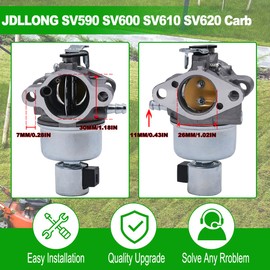 JDLLONG 20 853 95-S Carburetor Fit for Kohler SV590 SV600 SV610 SV620 19HP 20HP 21HP 22HP Engine Carb Kit 20 853 71-S 20-853-95-S with Fuel Pump
