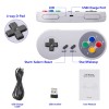 Wireless SNES Controller Gamepad + 2.4GHz USB Receiver Compatible with
