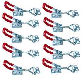 Pack of 10 Tension Clasps, Box Clasps, Stainless Steel, Snap Lock Holding Force 100 kg, Lever Lock Suitable for Drawers, Cupboards, Boxes, Windows, Toolboxes