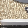 BeNice Peel and Stick Backsplash Kitchen Mosaic Tiles Penny Hexagon