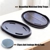 MUZHI 3 Pack Oval Bonsai Training Pot with Drainage Tray,