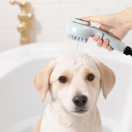 Dog Shower Attachment - Puppy Washer Massage Brush,Non-Slip Lightweight Pet Shower Head for Camping, Fitness, Bathtub, Travel, Outdoors