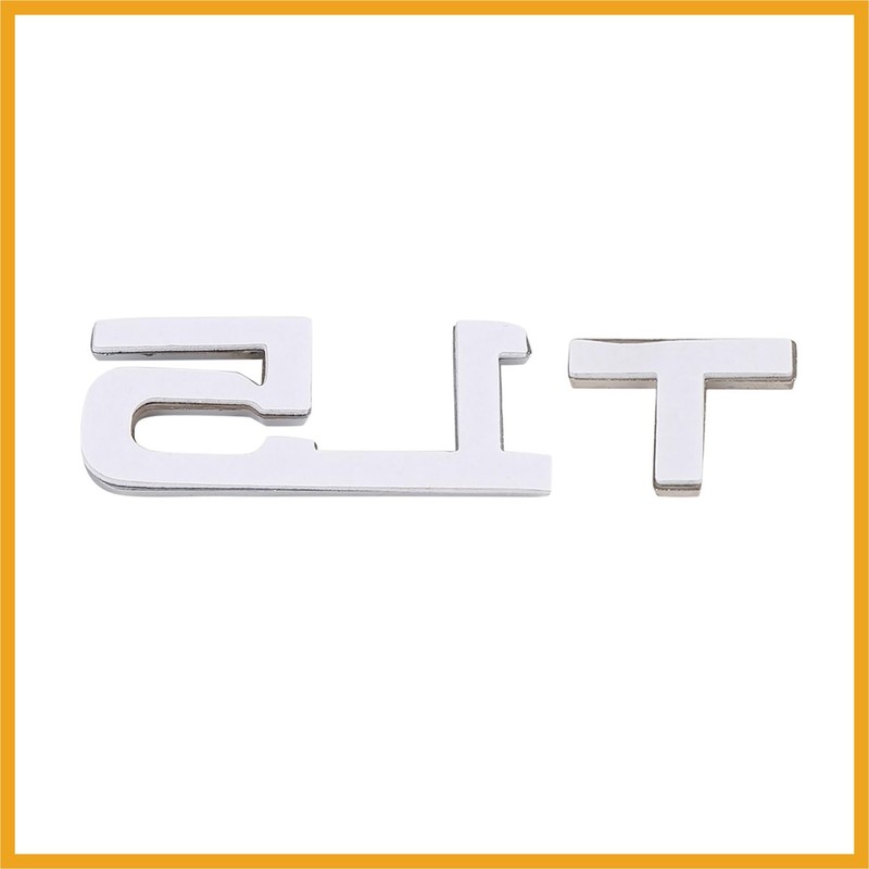 Partuto 3D Metal 1.5T Shaped Car Decorative Emblem Badge Decal