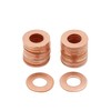 X AUTOHAUX 30pcs M7 x 14mm x 1mm Copper Flat