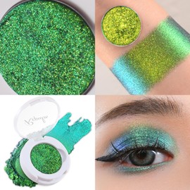 REPULOS Magnetic Chameleon Cream Glitter Eyeshadow, Multichrome Color Shifting Single Eyeshadow, Holographic Sparkling Metallic Eye shadow, Lightweight Mini Size, Long Lasting & Crease-Proof #05