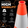 Xpose Safety 12 Inch Orange Traffic Cones with 4" Collar