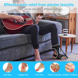 Bocguy Plantar Fasciitis Bandage, Plantar Fasciitis Night Splint with Spiky Massage Ball