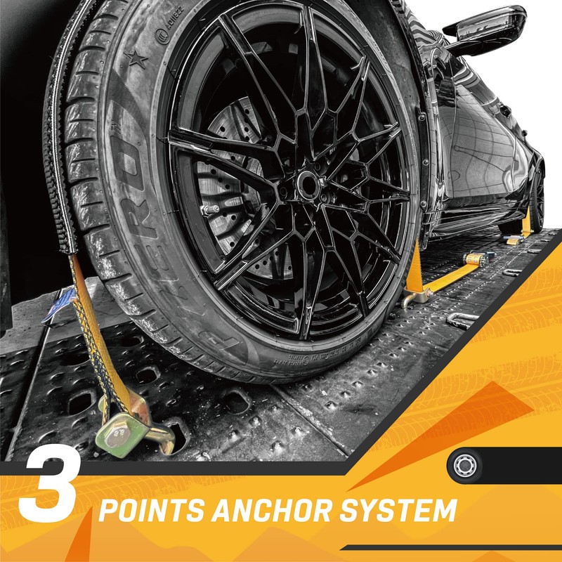 Auto Hauler Car Tie Down Straps for Trailers-4 Pack-104 Inch-Swivel